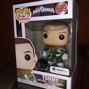 Funko Pop Metallic Unmasked Green Power Ranger Tommy Vinyl Collectible